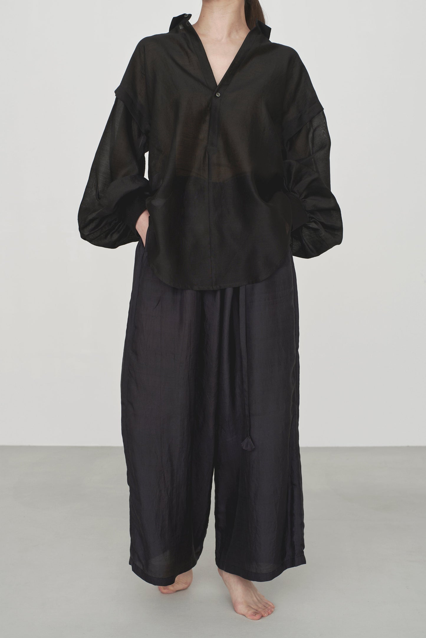 STANDARD / cotton silk | LITTLE COLLAR BLOUSE