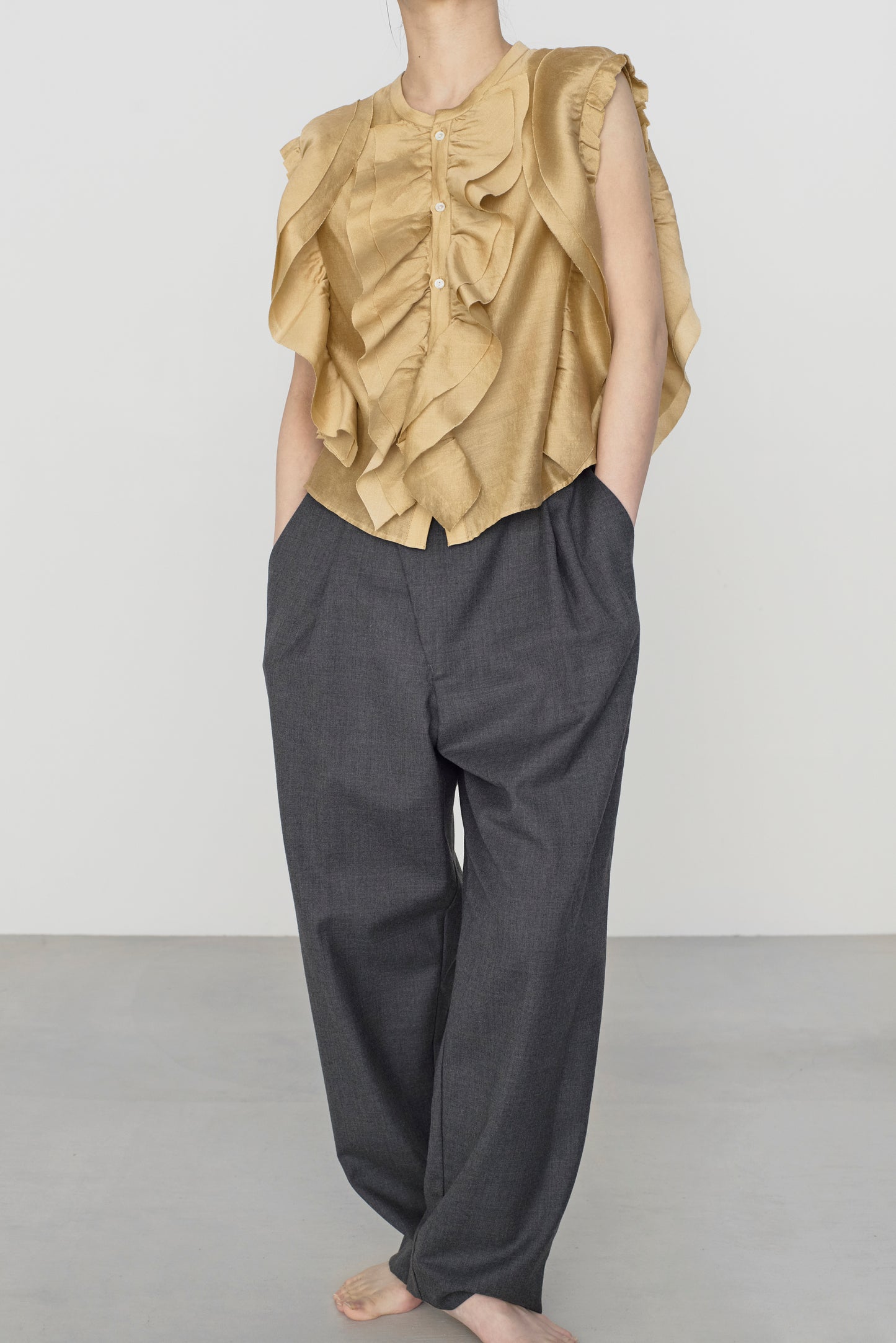 STANDARD / chanderi silk | BIRD BLOUSE camel