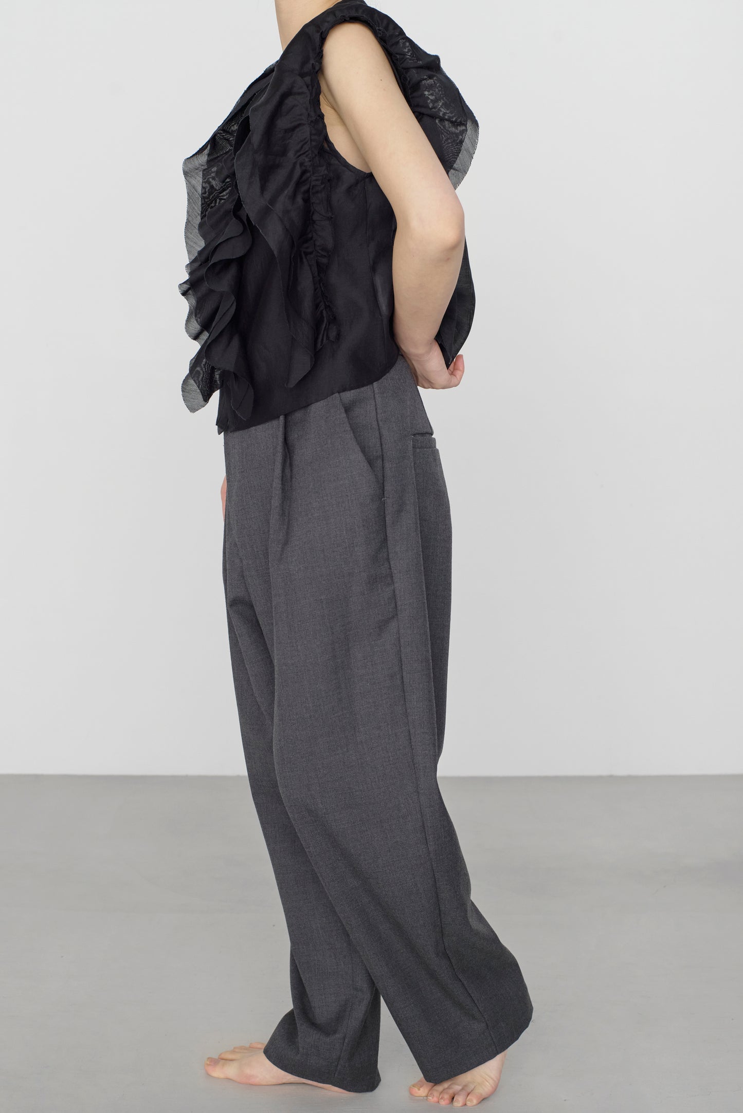 STANDARD / chanderi silk | BIRD BLOUSE black