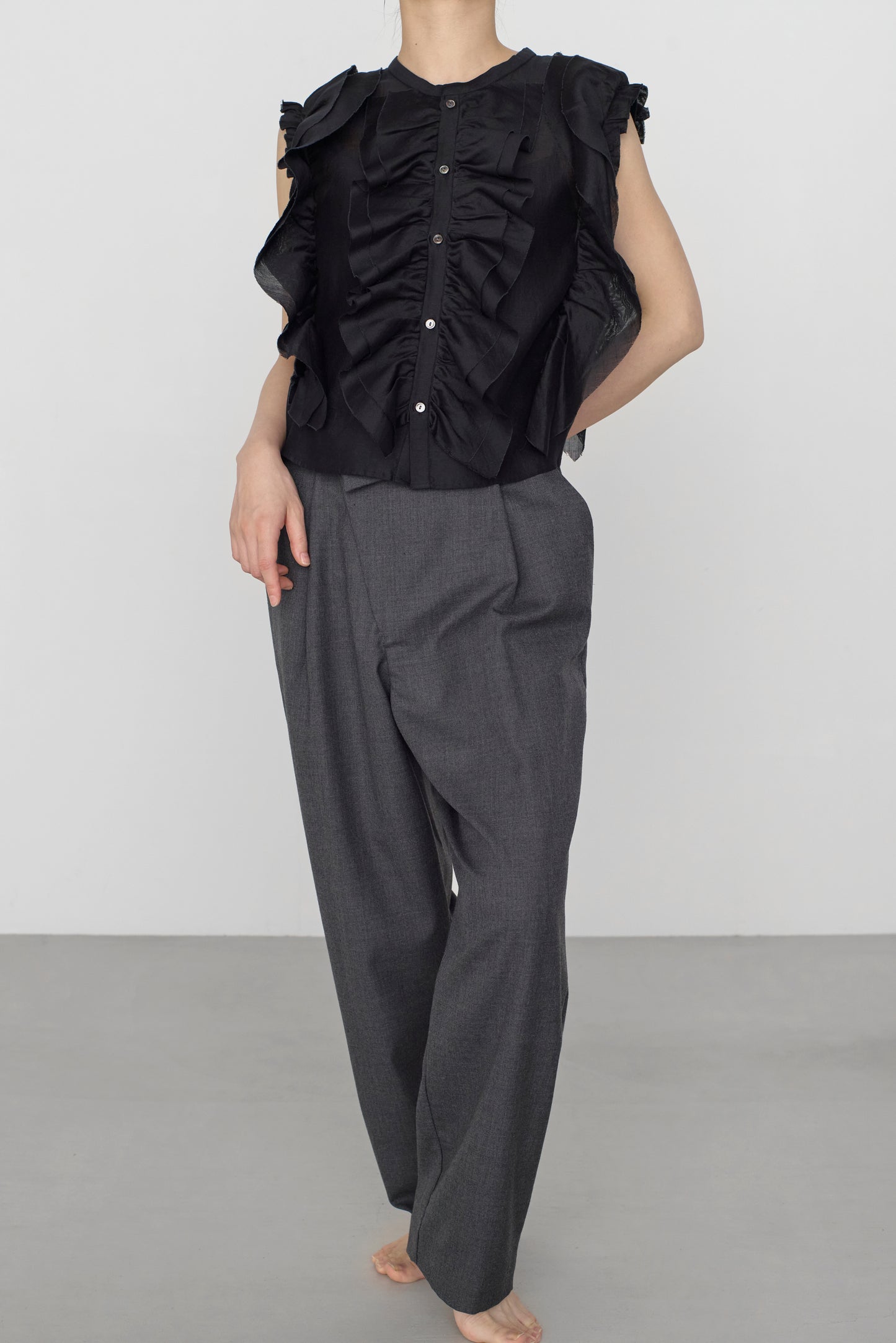STANDARD / chanderi silk | BIRD BLOUSE black