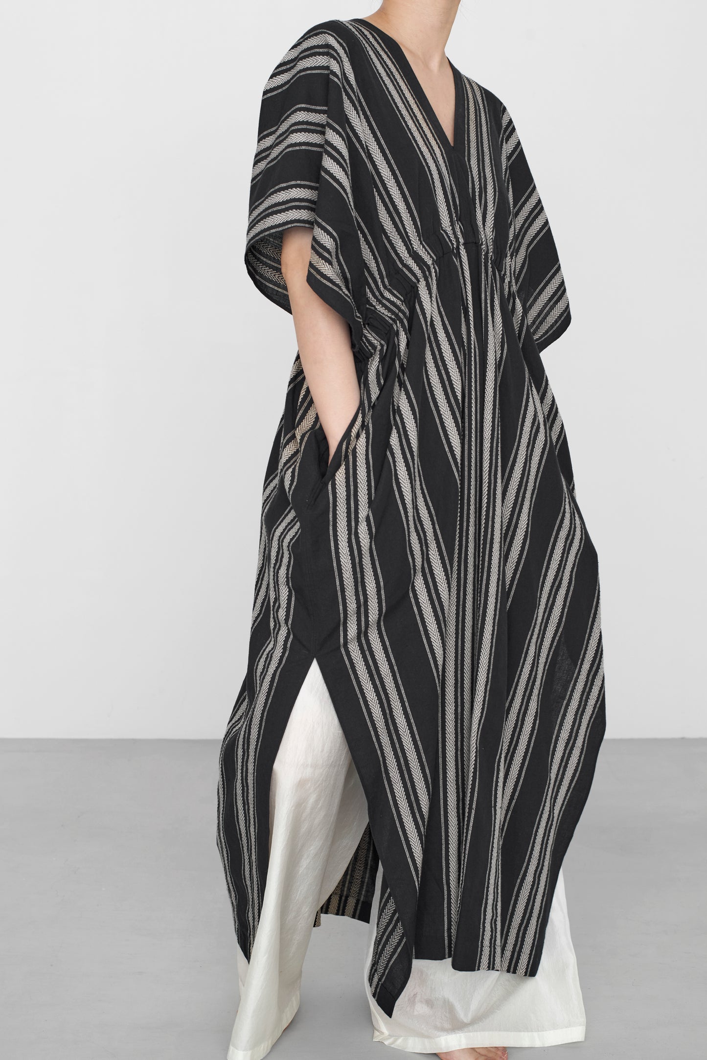 STANDARD / native stripe | NEO KAFTAN DRESS