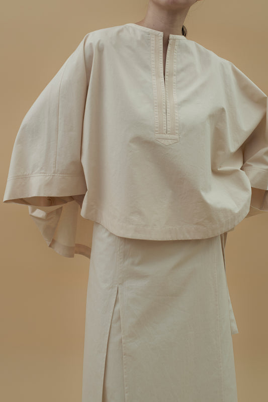 《 pre-order 》STANDARD / peruvian cotton | COAD PINTUCK BLOUSE