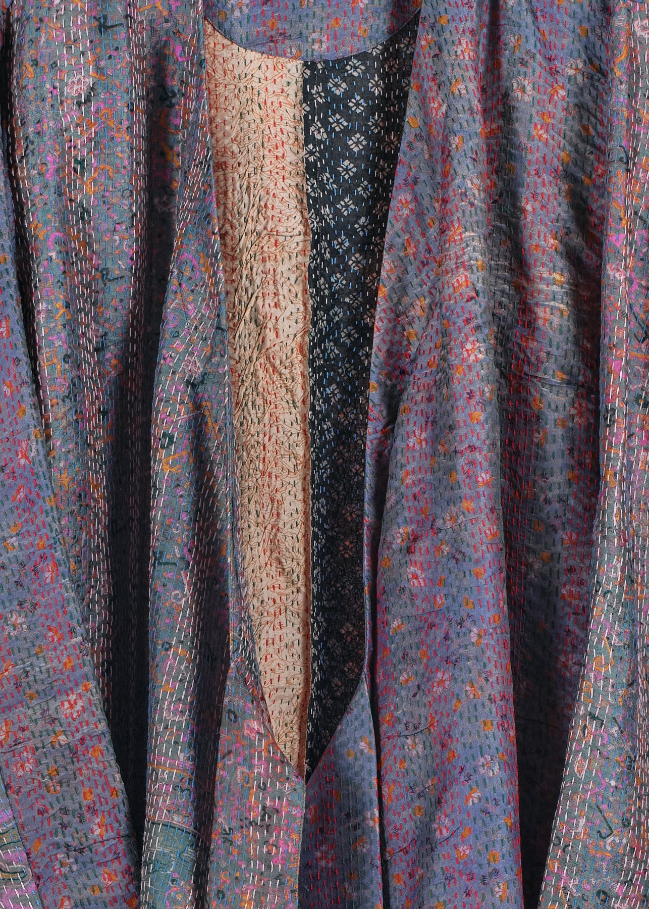 KANTHA|NO COLLAR ROBE