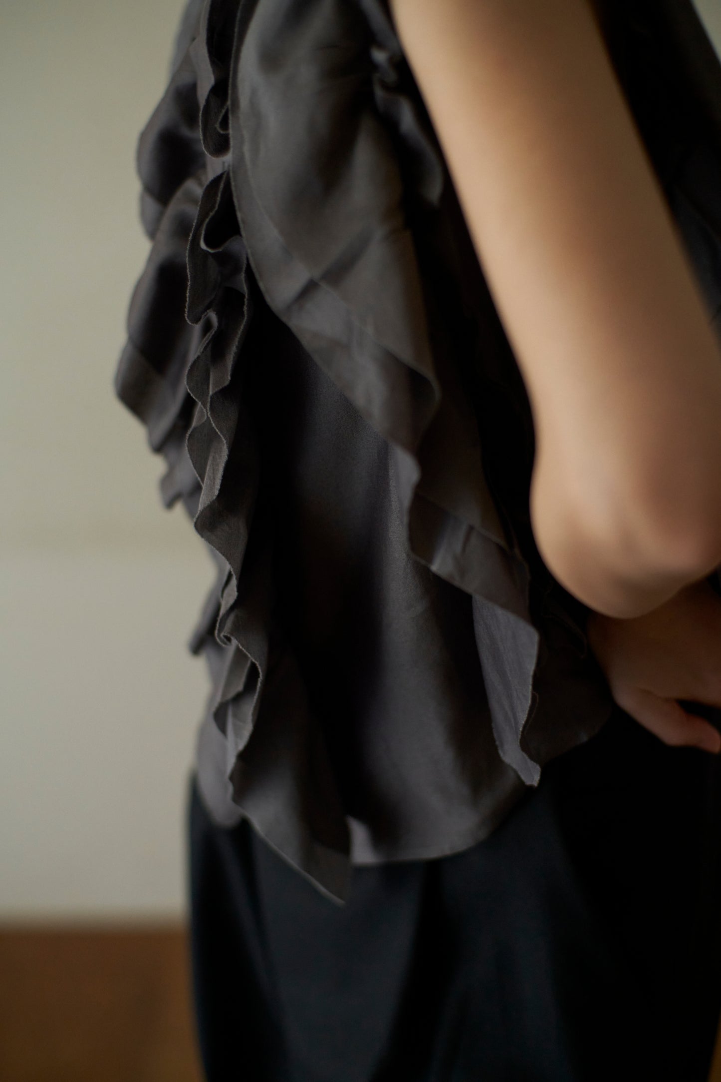 STANDARD / chanderi silk | BIRD BLOUSE gray