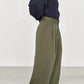 STANDARD / man-made twill | TUCK WIDE PANTS color