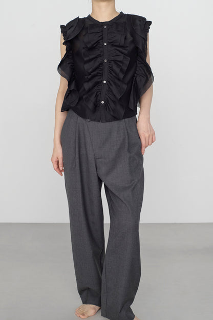 STANDARD / chanderi silk | BIRD BLOUSE black