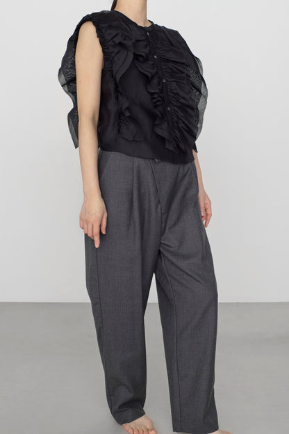 STANDARD / chanderi silk | BIRD BLOUSE black