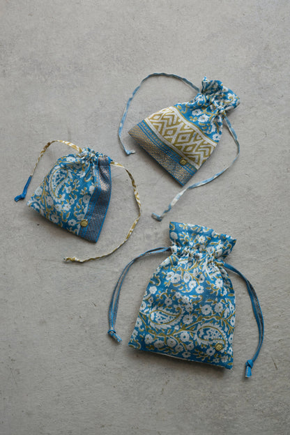 LIMITED BLOCK PRINT | DRAWSTRING POUCH 1