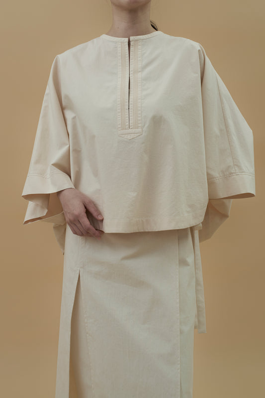 STANDARD / peruvian cotton | COAD PINTUCK BLOUSE
