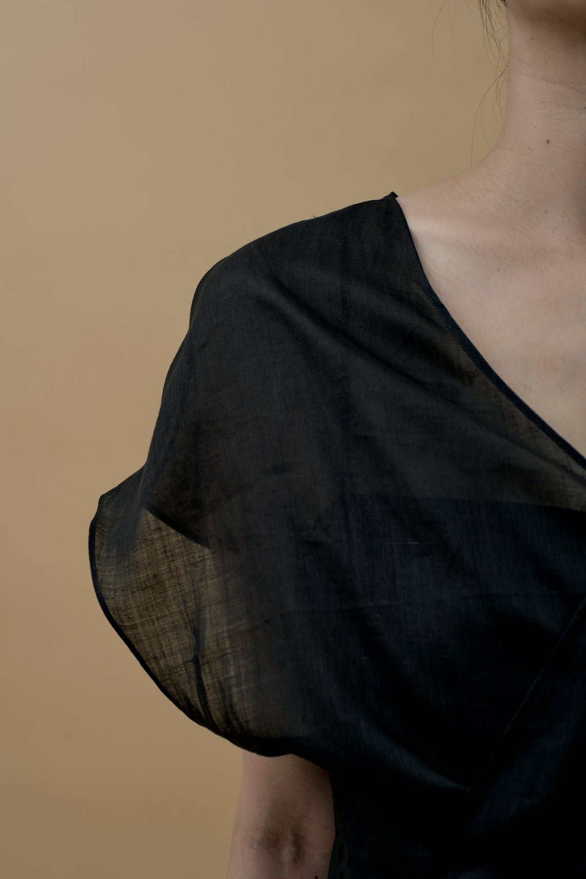 STANDARD / ramie | CROSS OVER BLOUSE