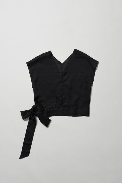 STANDARD / ramie | CROSS OVER BLOUSE