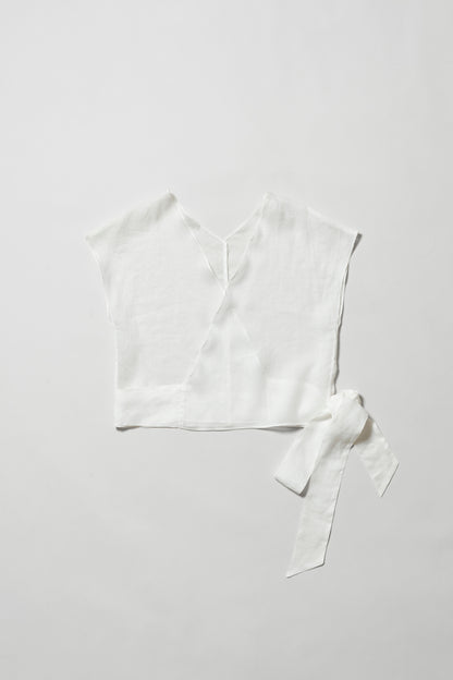 STANDARD / ramie | CROSS OVER BLOUSE