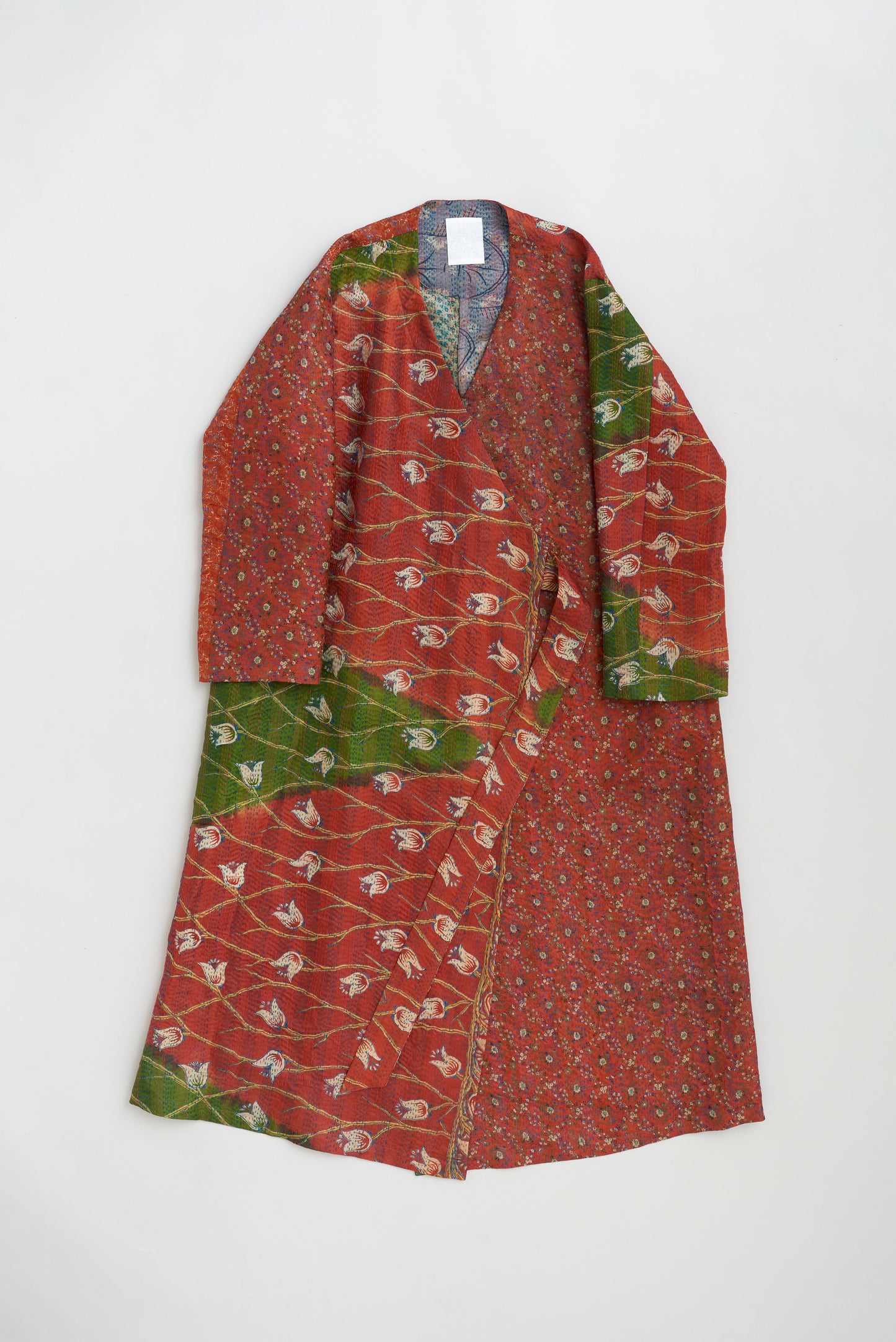 KANTHA｜NO COLLAR ROBE