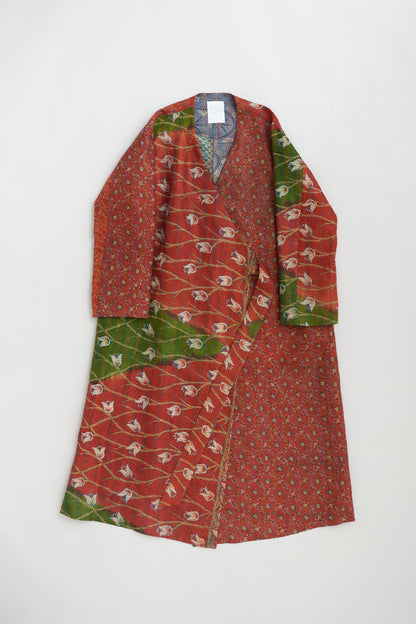 KANTHA｜NO COLLAR ROBE