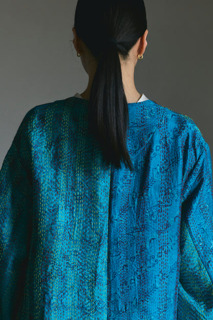 KANTHA｜NO COLLAR ROBE