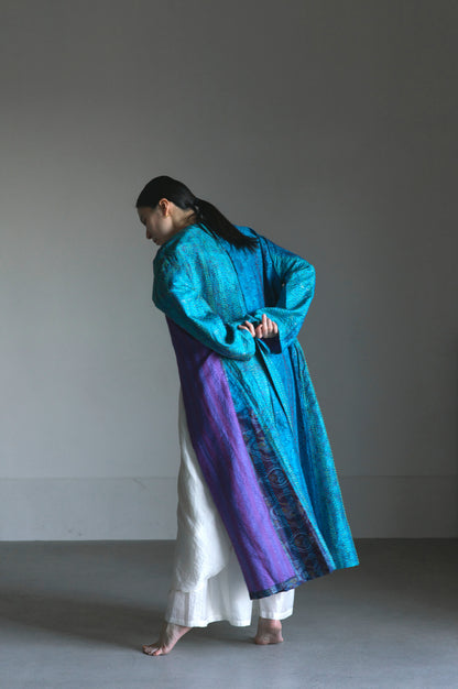 KANTHA｜NO COLLAR ROBE