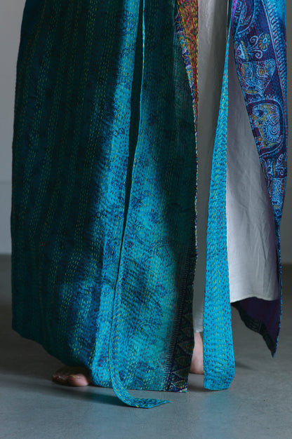 KANTHA｜NO COLLAR ROBE