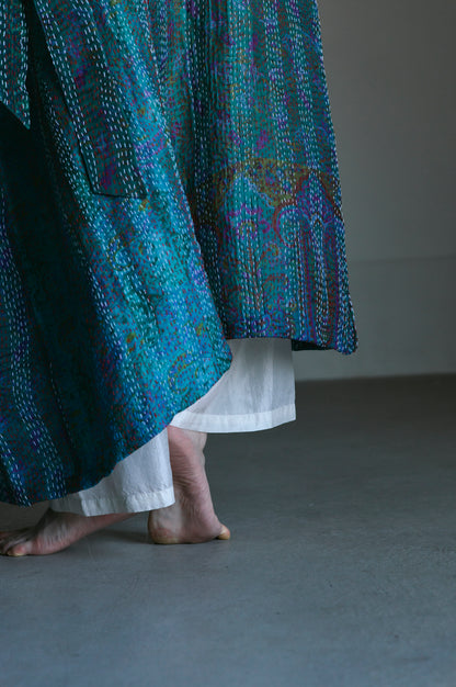 KANTHA｜NO COLLAR ROBE