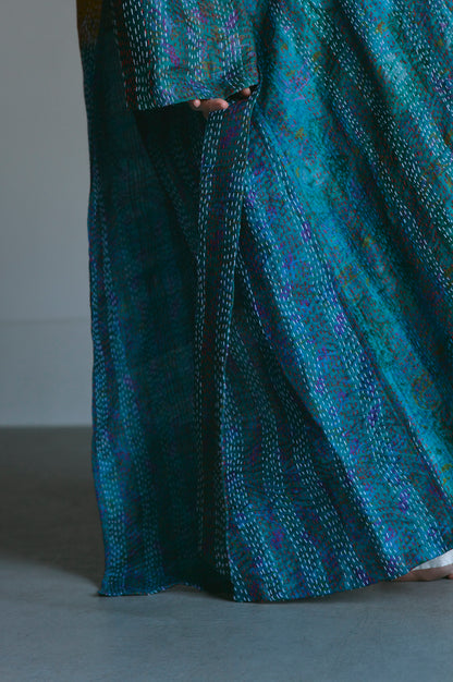 KANTHA｜NO COLLAR ROBE