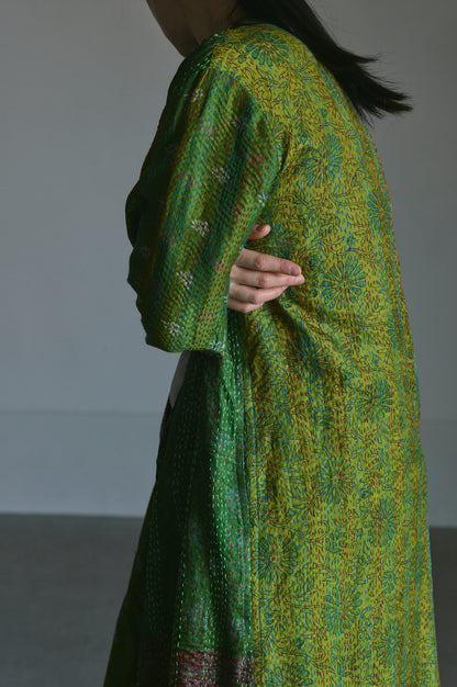 KANTHA｜NO COLLAR ROBE