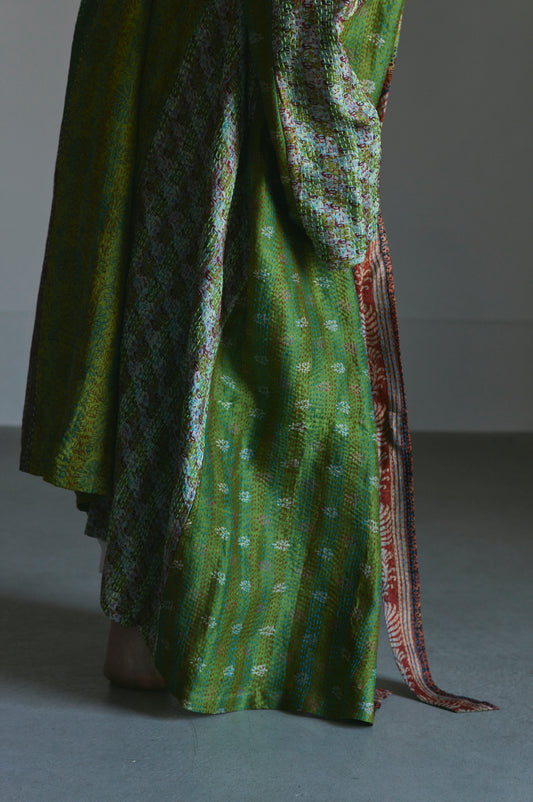 KANTHA｜NO COLLAR ROBE