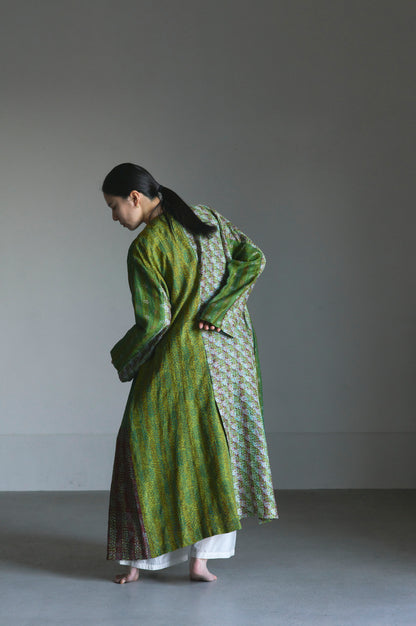 KANTHA｜NO COLLAR ROBE