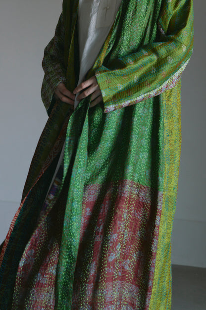 KANTHA｜NO COLLAR ROBE