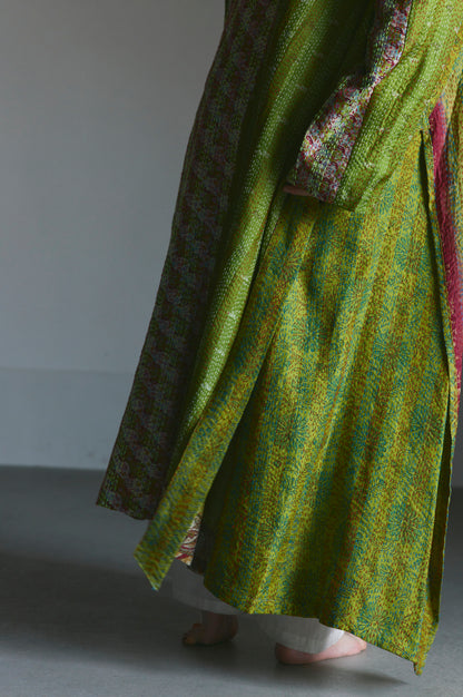 KANTHA｜NO COLLAR ROBE