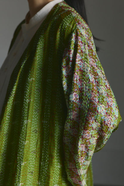 KANTHA｜NO COLLAR ROBE