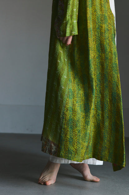 KANTHA｜NO COLLAR ROBE