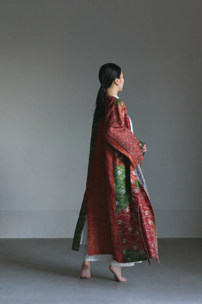 KANTHA｜NO COLLAR ROBE