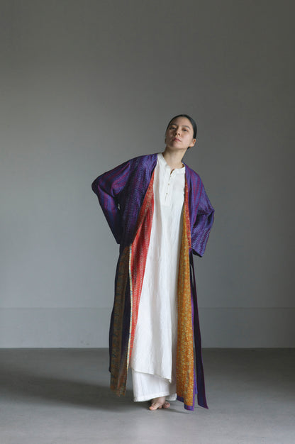 KANTHA｜NO COLLAR ROBE