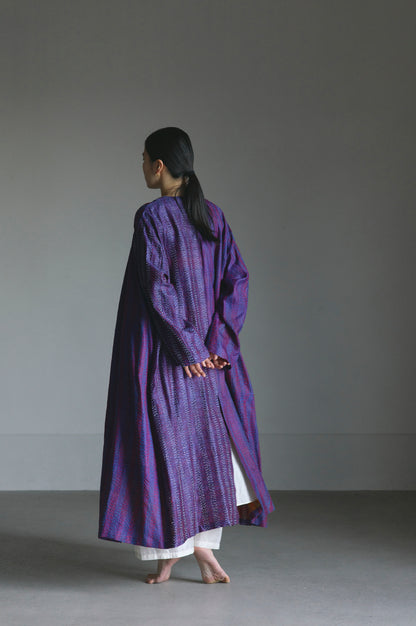 KANTHA｜NO COLLAR ROBE