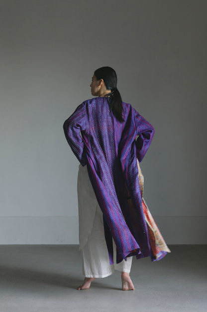 KANTHA｜NO COLLAR ROBE
