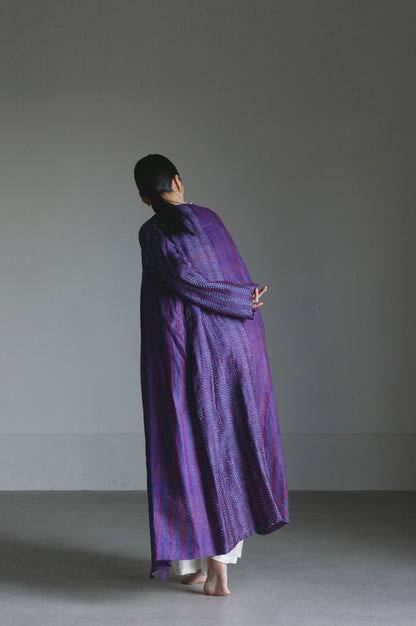 KANTHA｜NO COLLAR ROBE