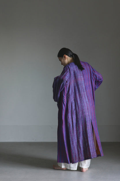 KANTHA｜NO COLLAR ROBE
