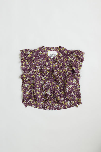 BLOCK PRINT  | RUFFLE BLOUSE / COUNTERPOINT