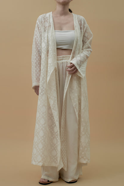 LIMITED EDITION / india dead stock fabric | NO COLLAR ROBE
