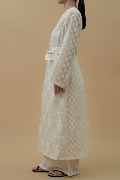 LIMITED EDITION / india dead stock fabric | NO COLLAR ROBE