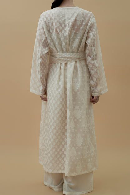 LIMITED EDITION / india dead stock fabric | NO COLLAR ROBE