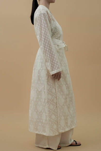 LIMITED EDITION / india dead stock fabric | NO COLLAR ROBE