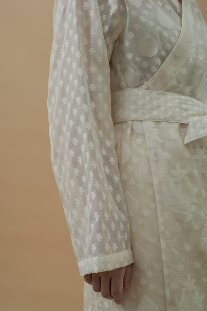 LIMITED EDITION / india dead stock fabric | NO COLLAR ROBE