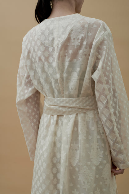 LIMITED EDITION / india dead stock fabric | NO COLLAR ROBE