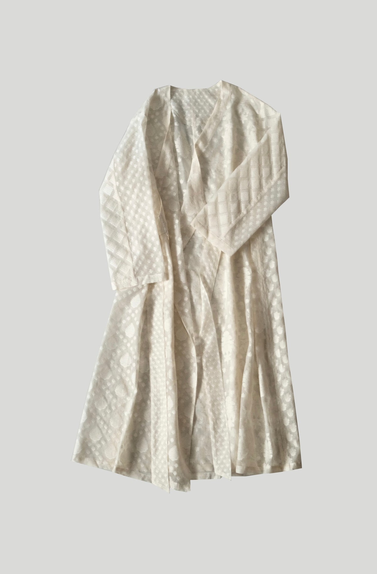 LIMITED EDITION / india dead stock fabric | NO COLLAR ROBE