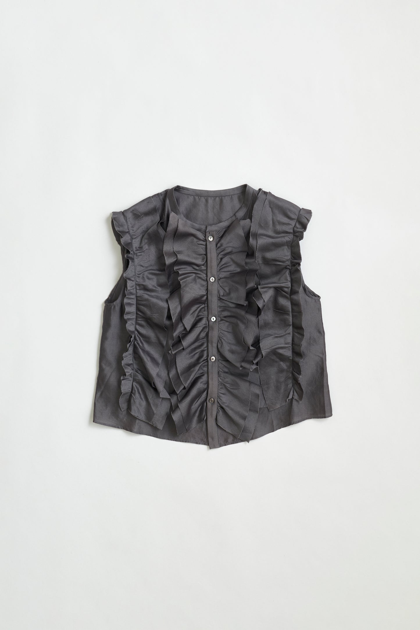 STANDARD / chanderi silk | BIRD BLOUSE gray