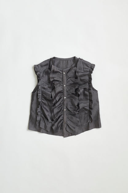 STANDARD / chanderi silk | BIRD BLOUSE gray