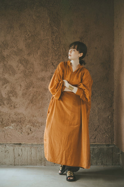 ANCIENT LONG SHIRTS｜botanical dye color by Hljóð brown