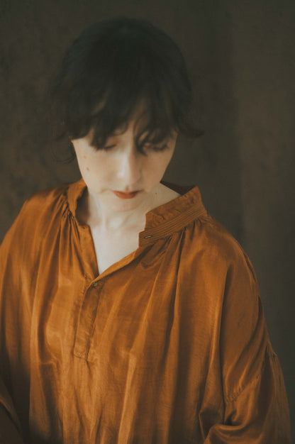 ANCIENT LONG SHIRTS｜botanical dye color by Hljóð brown