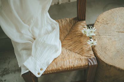 ANCIENT LONG SHIRTS｜botanical dye color by Hljóð white