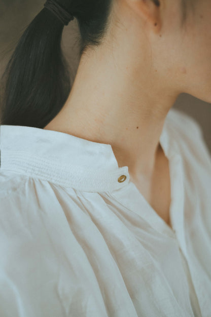 ANCIENT LONG SHIRTS｜botanical dye color by Hljóð white